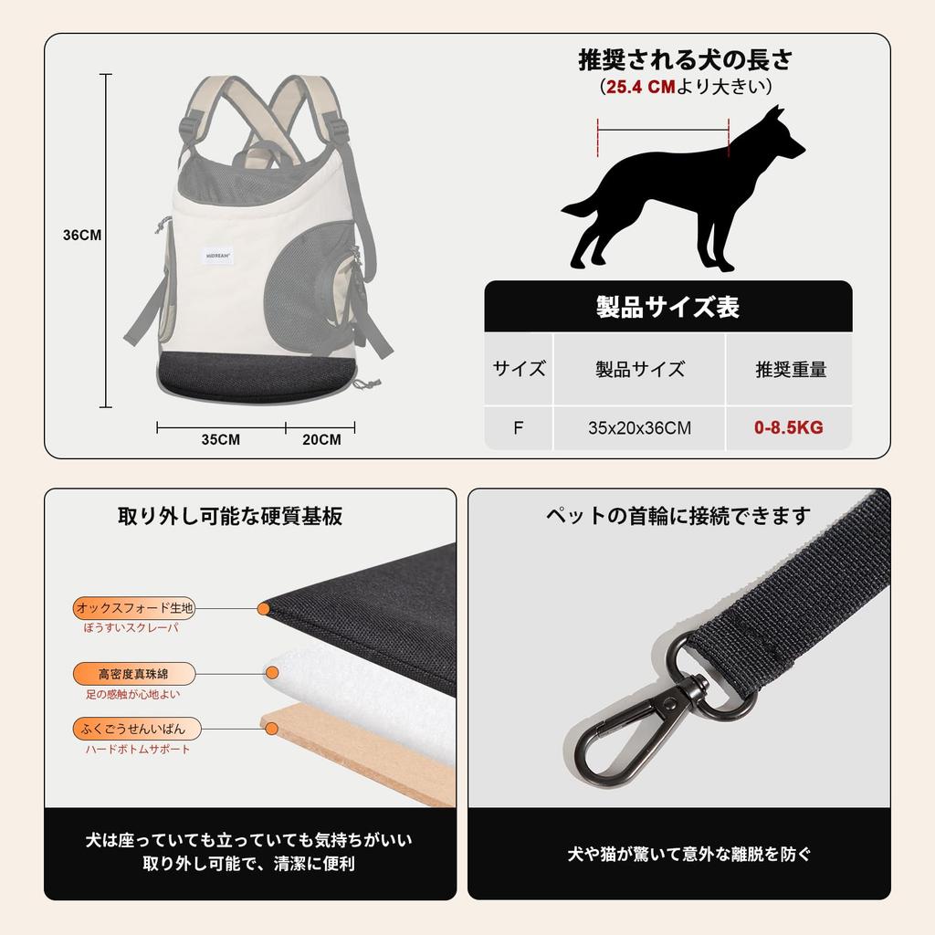 Dog and Cat Carrier Pet Backpack with Adjustable Shoulder Strap and Waterproof Nylon Easy To Perfect for Hospital and Emergency with Holds Up To Beige