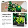 590PCS Succulent Plant Potted Building Blocks Set Flower Cactus Assemble  Model Bricks Desktop Ornament Kids Toys Birthday Gifts