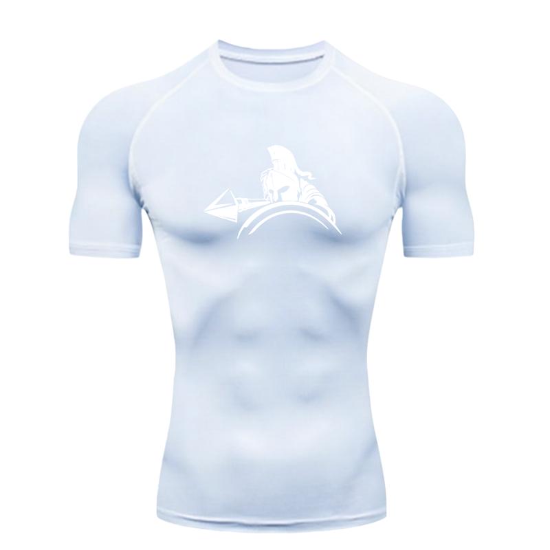 Spartan Warrior  Men's Sports T-shirt Training Fitness Compression Quick Dry Short Sleeve T-Shirt Rashgard Tops