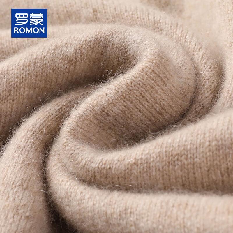 ROMON Men's 100% Cashmere Half-High Collar Pullover Sweater