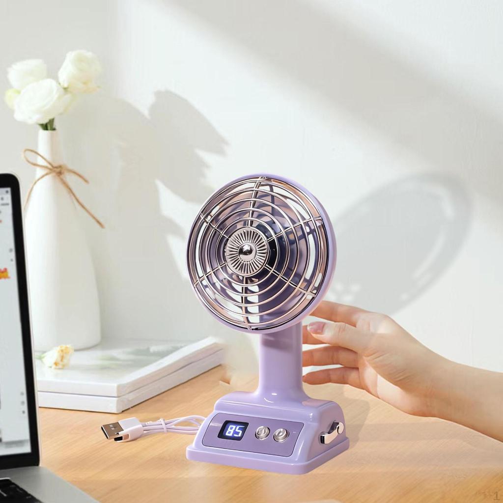 Desk Chargeable Practical Lightweight Rotating Portable Mini Table Fan for Kitchen Dormitory Outdoor