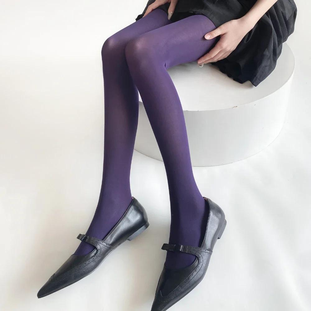 Candy Colors Women Tights Y2K Girls Velvet Thigh High Stockings Pantyhose Women Sexy Lingerie Hosiery Body Stockings Leggings