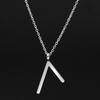 Viking Rune Necklace for Women Stainless Steel Norse Runic Pendant Layering Minimalist Jewelry Gift Delicate Feminine