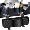 Backseat Car Organizer With Cup Holder - Multifunctional Back Seat Car Organizer With Two Seat Hooks, Fits Most Cars, Can Hold Snacks, Canned Drinks
