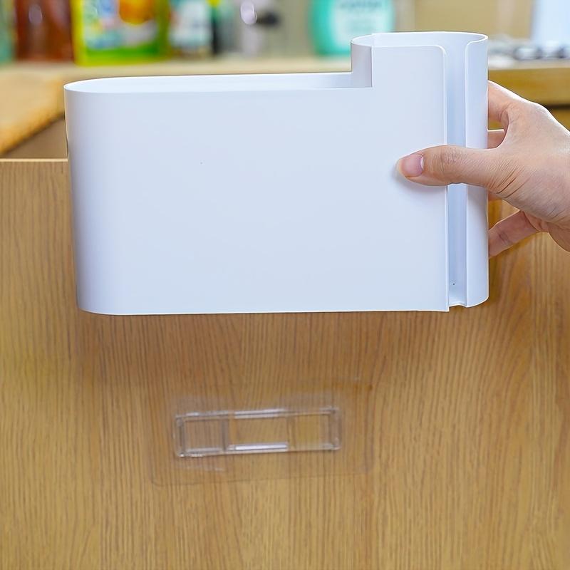 1PC Simple Garbage Bag Storage Box Double Opening Wall Hanging Finishing Box Household Kitchen Cabinet Door Can Be Extracted Garbage Bag Storage