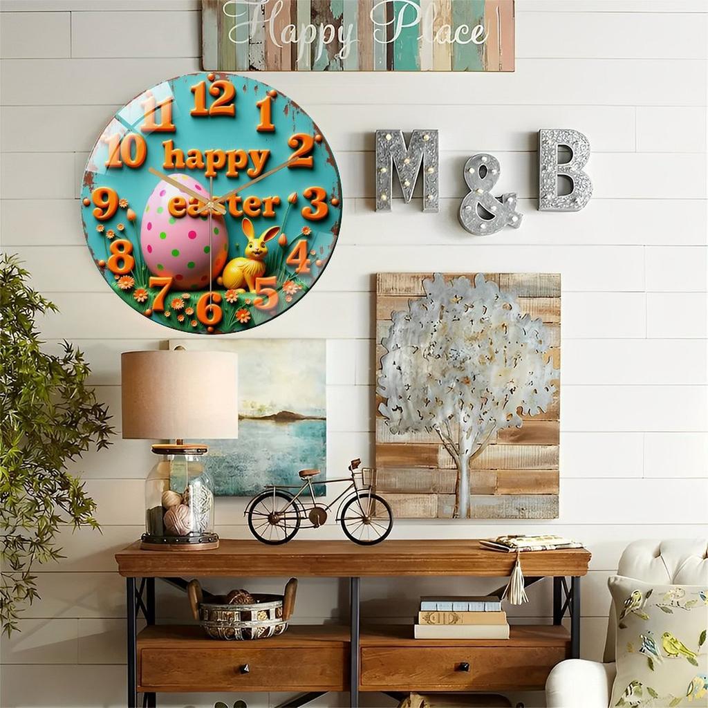 12 Inch Diameter Glass Wall Clock Reflecting a Commitment To Quality and Detail