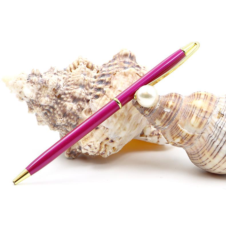 Creative Pearl Ballpoint Pen Pearl Embellishment Pen Holder Queen Scepter Metal Gift Advertising Pen Customization