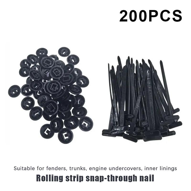 

20-300Pcs Nylon Cable Tie Buckle Universal Car Trunk Engine Guard Panel Wire Management Secure Replacement Clip