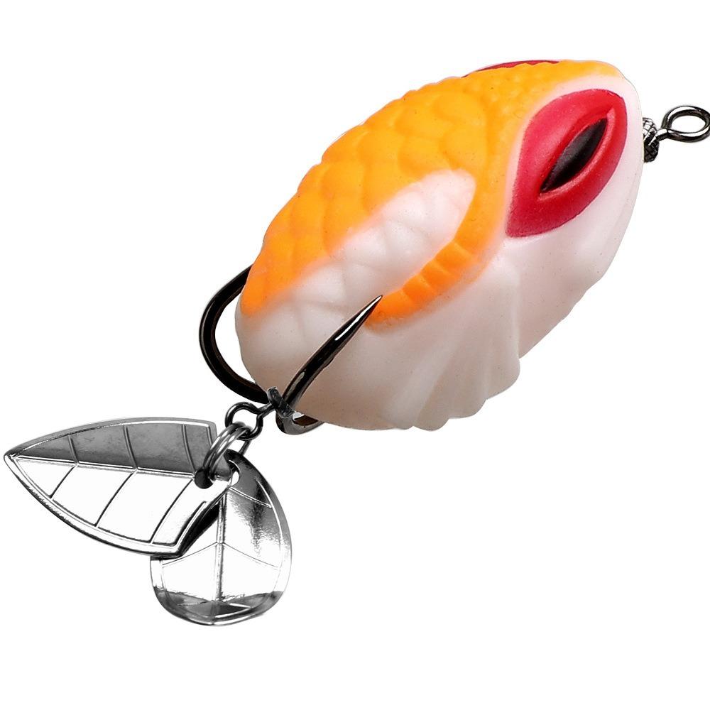 Spinner Sinking Soft Fishing Lures Artificial Bass Bait Durable Rubber Frog Lure  Fishing
