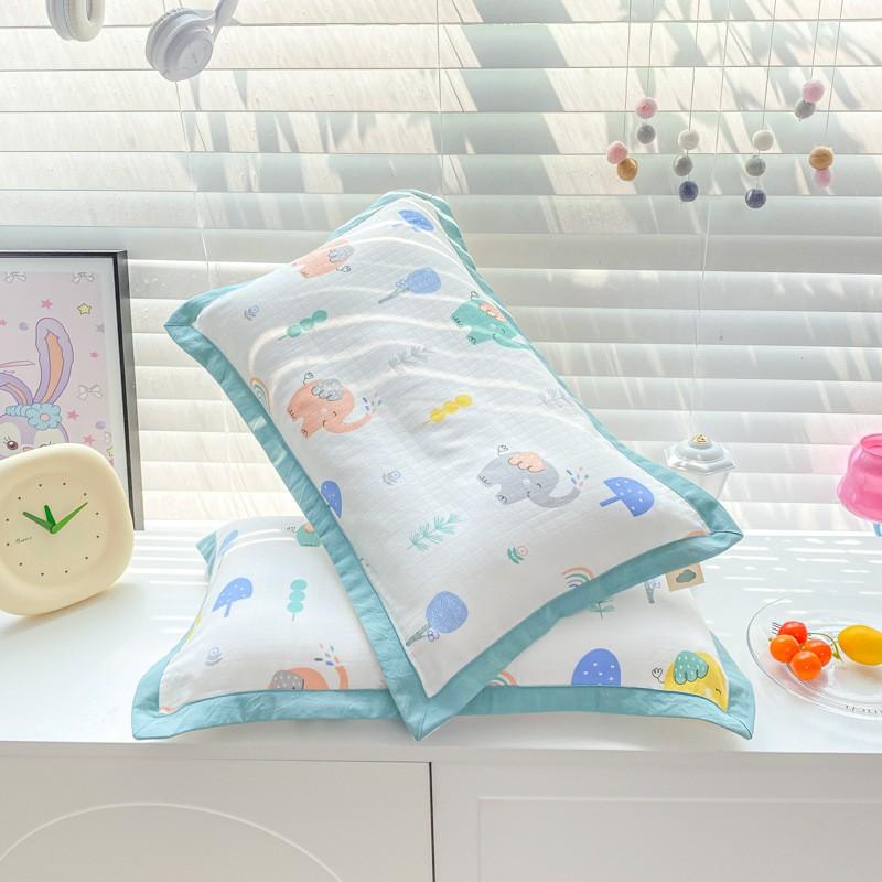 Soft Cotton Muslin Pillowcase Kids Toddlers Baby 30x50cm 35x55cm 40x60cm A-Grade Hypoallergenic Single Pillow Cover