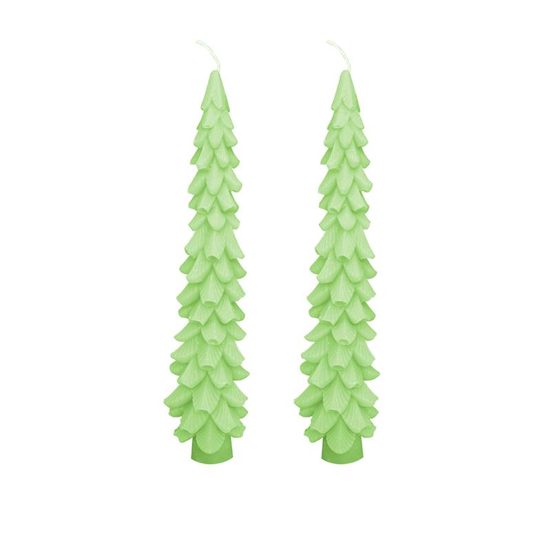 

Набор из 2 ароматических свечей для праздничной атмосферы Свеча Рождественская елка 18,5 см