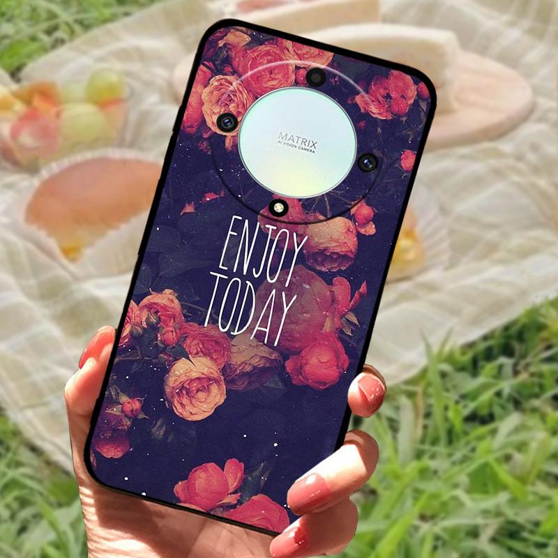 For Honor X9A 5G Case Honor X9A Cover Black Soft Silicone Phone Case Fundas For Huawei Honor X9A 5G Coque HonorX9A Protective