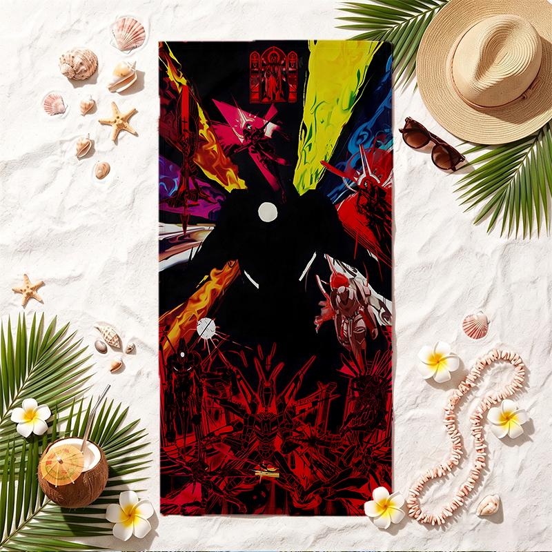 Ultrakill Soft Beach Towel Stylish Beach Pool Towel for Summer Seaside Vacation Travel