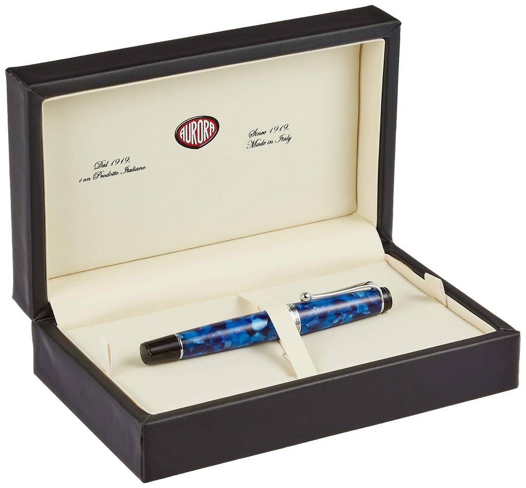 Aurora Fountain Pen M Medium Nib Optima Blue CT Type Official Import 996-CBM Ink-filling