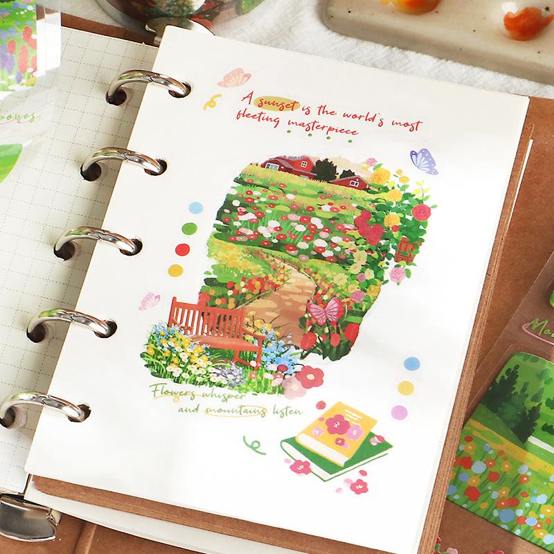 5cm×300cm Tape Only the Flowers Know Series Artistic Floral Landscape Hand Account DIY Materials