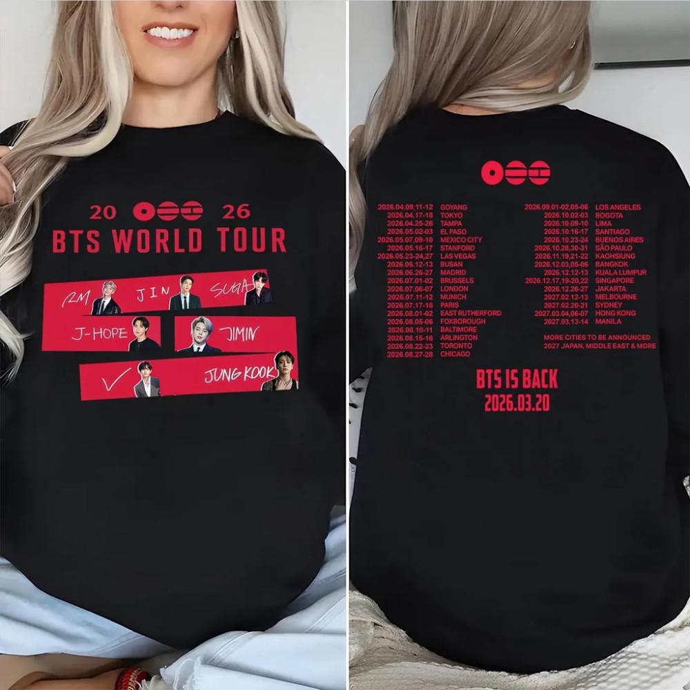 Comeback Tour T-shirt BTS BTS BTS BTS unisex short sleeved top 2XS