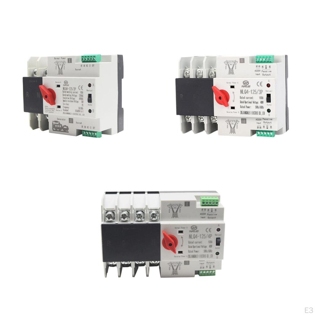 100A Doppel Power Automatische Transfer Schalter Robust Zuverlässig Leicht Installieren Schnelle Schalt