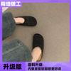 Thick-soled cloth hollowed-out Ken shoes, slippers, outer wear, spring and summer, one pedal out, slippers, bag head, half-drag lazy shoes