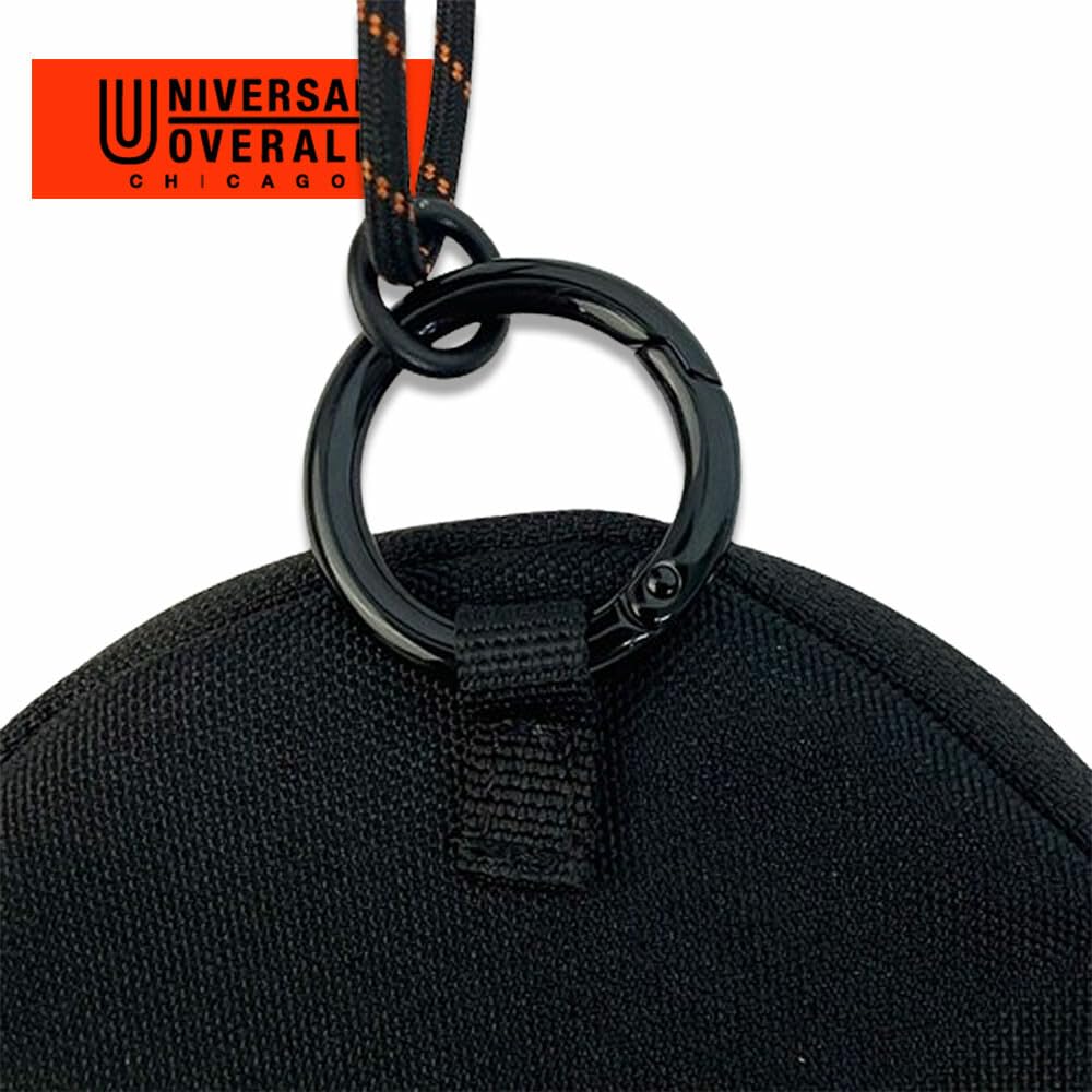 Neck pouch adjustable [Universal Overall] (round, strap) [UV498QG] Wallet, stylish, 01_BLK