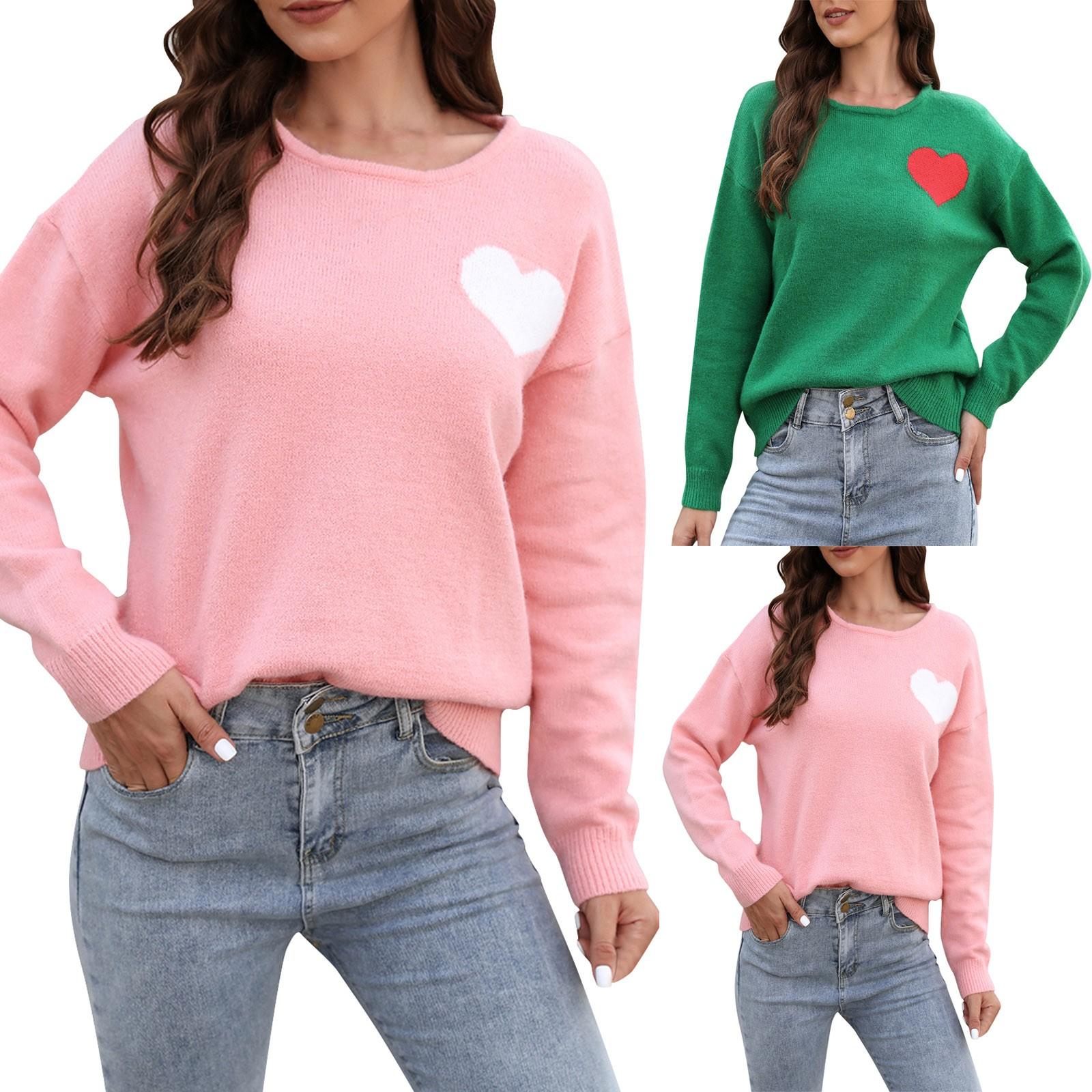 

Модный женский осенне-зимний вязаный пуловер с длинным рукавом с принтом, повседневный свитер