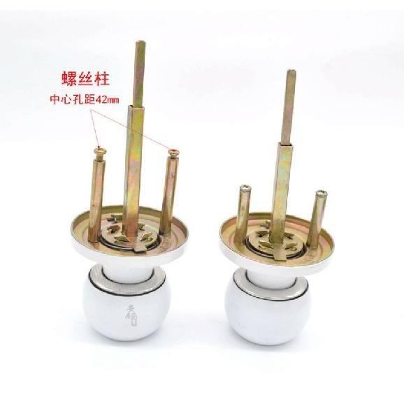 Plastic Steel Door Lock, Three Bar Spherical Lock, Bathroom Door Lock, Three Fork Lock, White Room Door Lock
