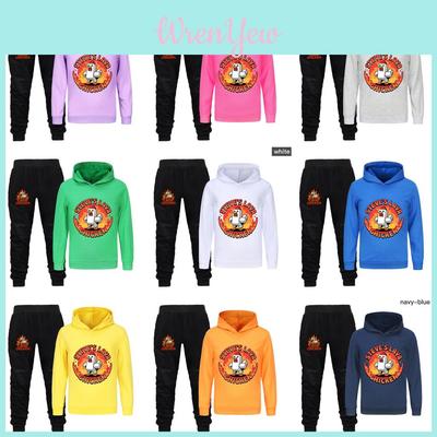 Steves Lava Chicken Children Hoodie And Pants Set With Cotton Material For Winter Playwear