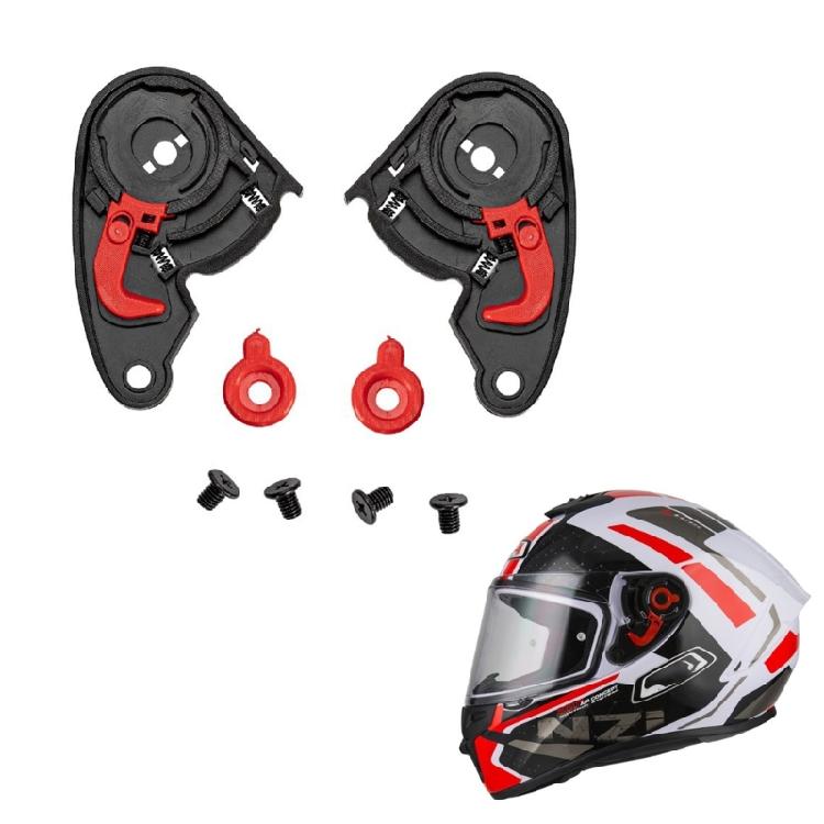 Helmets Visors Shield Gear Base Plate Set for NZI TENDY Motorbike Helmets Repair Part Visors Base Plate