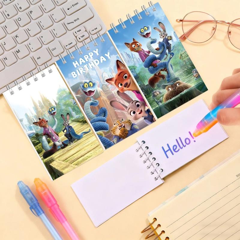 New Zootopia 2 Spiral Book Coil Notebook Zootropolis Journal Diary Schedules Daily Notepad School Supplies Stationery