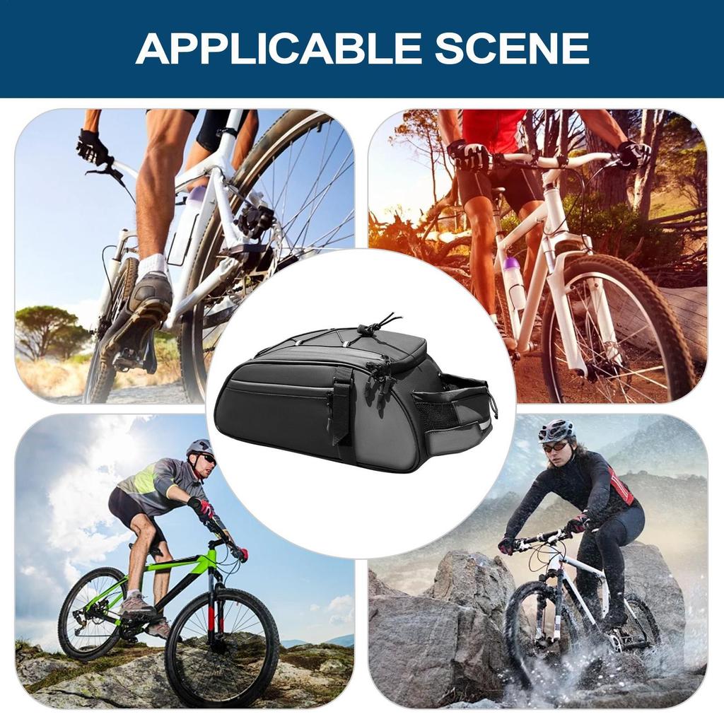 8L Bicycle Bag Large Capacity Electric Foldable Rear Seat Bag For Mountain Bikes Cycling Parts Bike Accessories