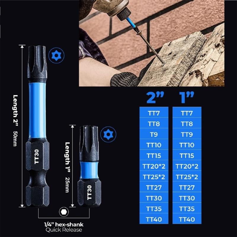 Professionelles 27-teiliges Antirutsch-Sechskant-Bit-Set Schlagbohrschrauber-Bit Magnetischer Schraubendreher-Bit Heimwerker