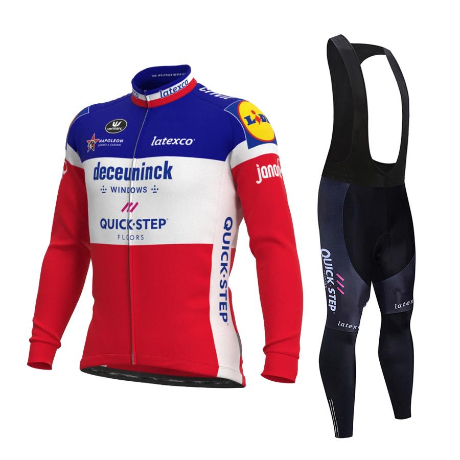 2026 QUICK STEP Pro Cycling Jersey Set Long Sleeve MTB Bike Clothes Wear Bicycle Cycling Clothing Ropa Maillot Ciclismo