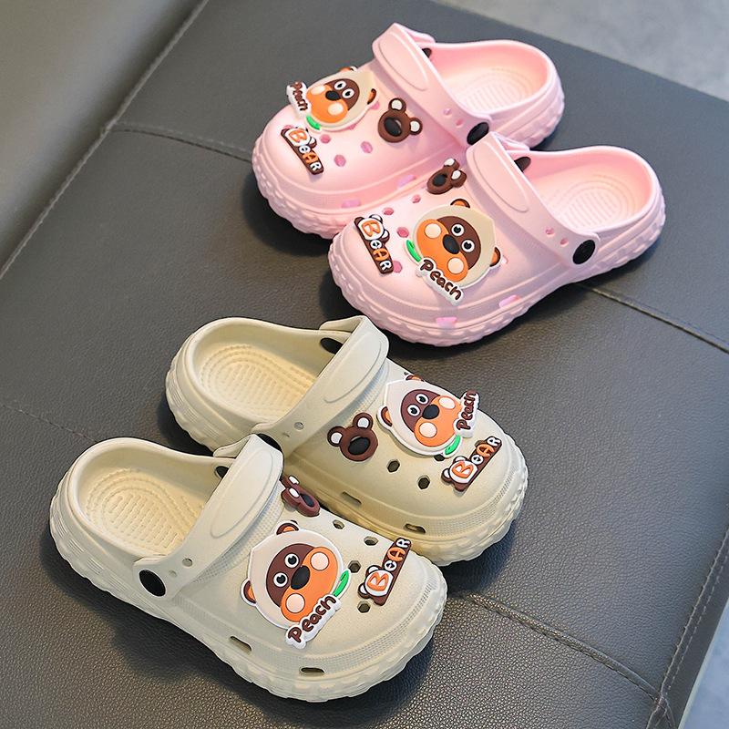 Children's Slippers with Soft Cushioning, Girls' Summer Cartoon Cute Non-Slip Indoor Bath Soft Sole Slippers, Baby Slippers