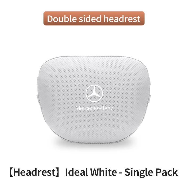 Car Sticker For Mercedes-Benz A B C E S V R-Class A45 C43 CLA GLA GLB GLC GLE SLK Car Headrest Neck Support Lumbar Rest Cushion 
