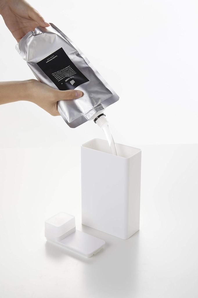 Yamazaki Jitsugyo Refillable Laundry Bottle White Tower 3587 Approx. W5.5XD11XH20cm