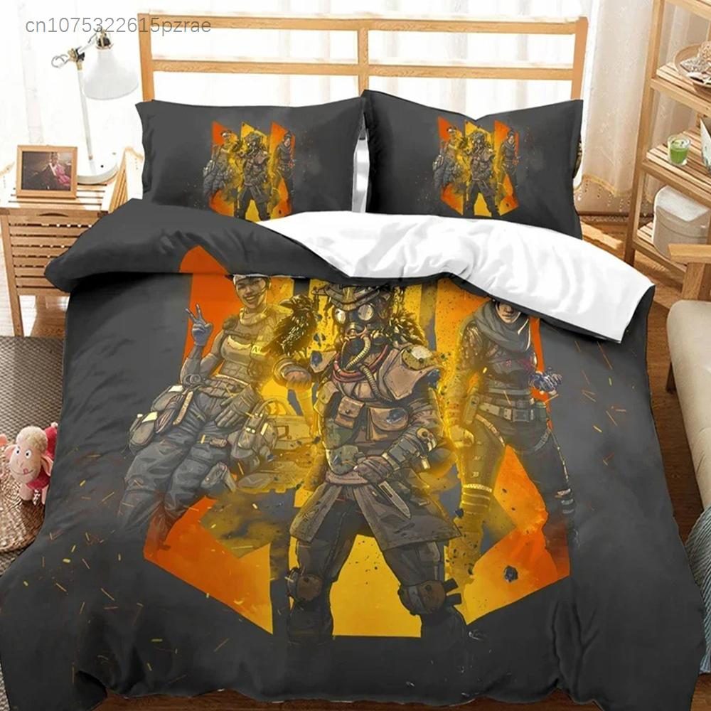 3D Printed Game APEX Legends Bedding Set 3D Printed Suitable For Bedroom Duvet Cover Set With Pillowcases Kids Home Textile