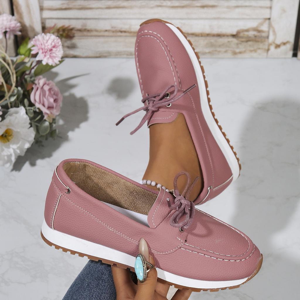 Woman Flats New Lace-up Slip On Sneakers Woman Mesh Light Weight Slip-on Flat Lace-up Shoes Ladies Comfortable Walking Loafers