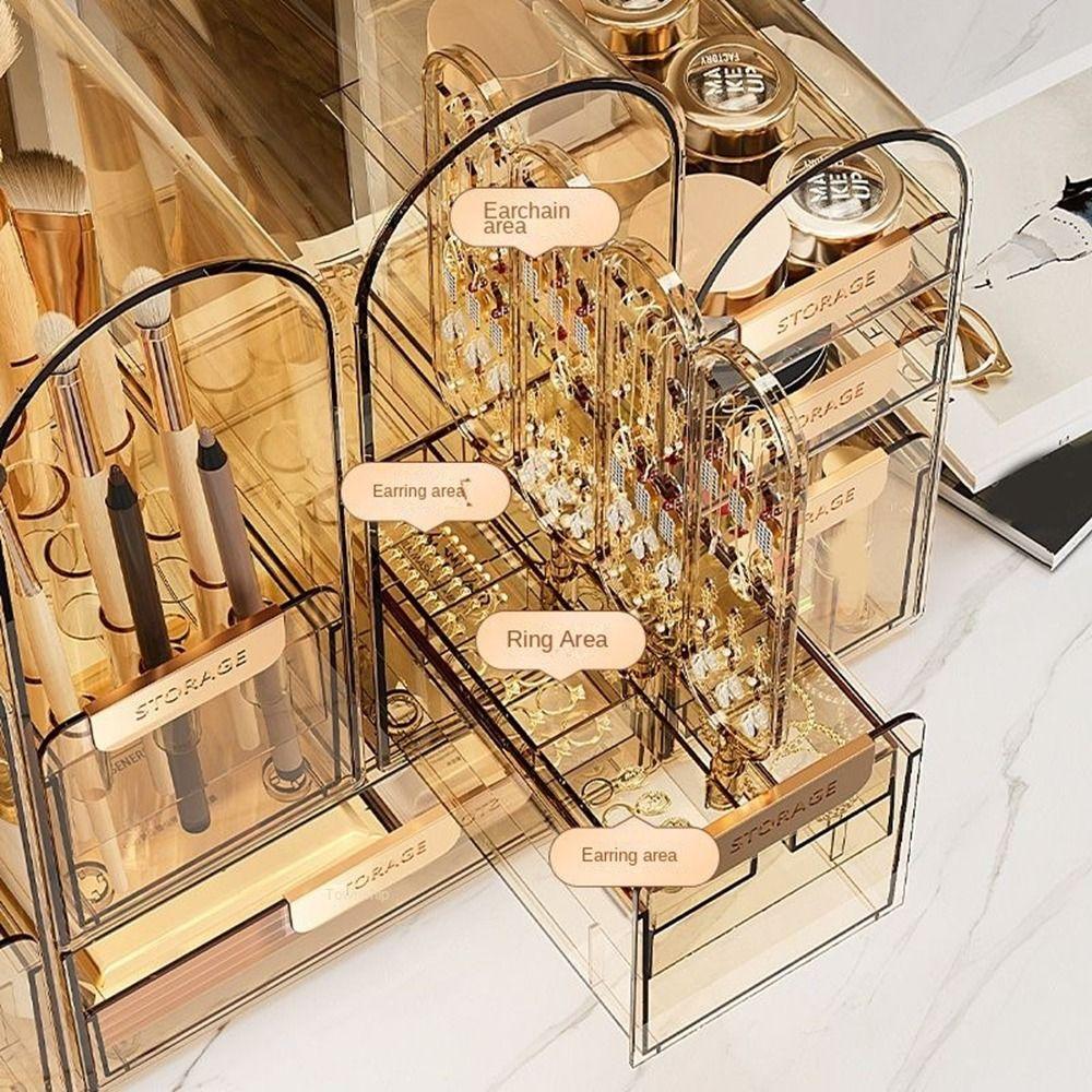 Transparent Jewelry Display Rack Dustproof Lipstick Box Acrylic Cosmetics Storage Box  for Home