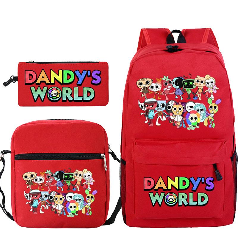 Dandy's World Game Merchandise Printed Primary and Secondary School Schoolbag Three-piece Popular Children's Backpack