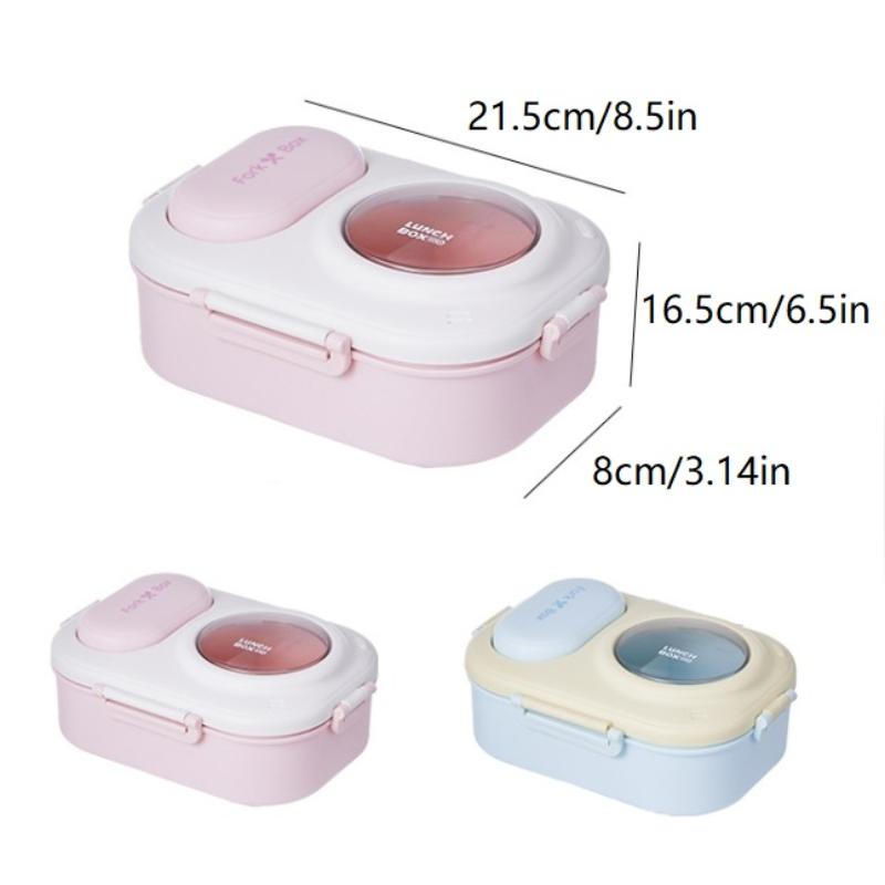 Macaron Style Portable Bento Box, Cute Lunch Container for Women & Teens, Great for Work Picnic Dating