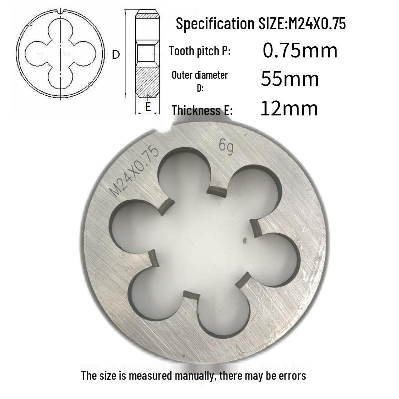 Kulatá vratidlo M24-M26 x 0,5-3 mm, Chod vpřed/vzad, Pravý/Levý závit