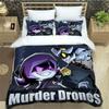 Murder Drones Cartoon Printed Bedding Sets Exquisite Bed Supplies Set Duvet Cover Bed Comforter Set Bedding Luxury Birthday Gift