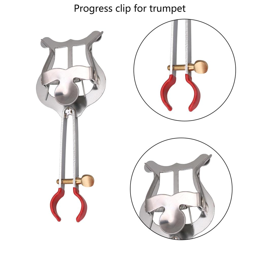 Bstinay Trumpet Lyre Sheet Clip, Music Holder, for Marching Bands, Metal, Silver