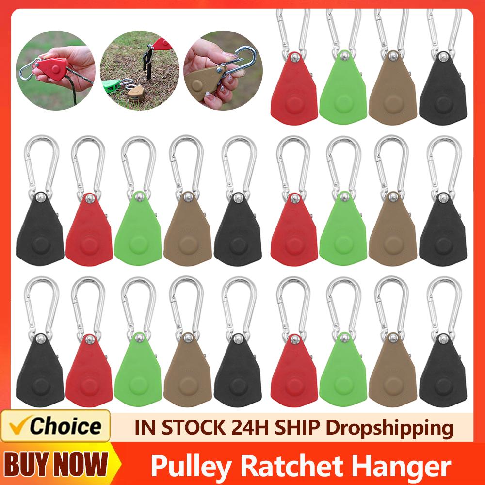 1-10pcs Rope Buckle Tightener Heavy Duty Pulley Ratchet Hanger Adjustable Cord Adjuster Fastener Windproof for Awning Canopy