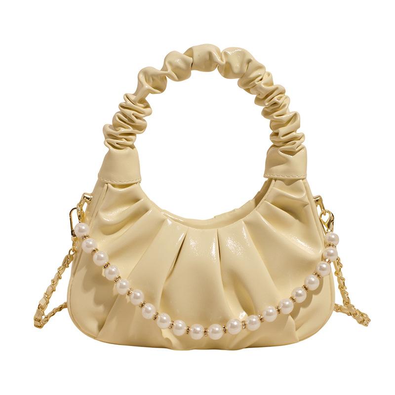 Internet celebrity pleated cloud bag summer 2025 new version of fashion niche shoulder bag women's foreign style versatile dumpling bag tide