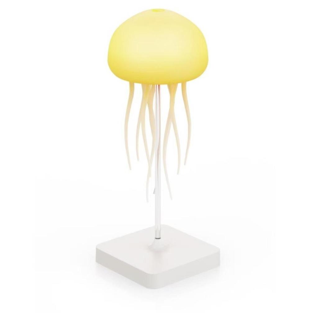 Sound-Activated Gradient Jellyfish Lamp with Floating Tentacles - Ideal for Home, Car, or Desktop Atmosphere Lighting