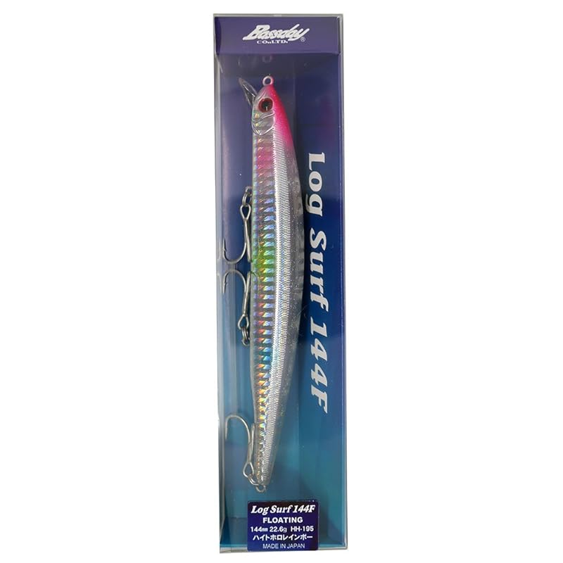 

Bassday minnow log surf 144F 144mm 22.4g height holo rainbow HH-195 lure