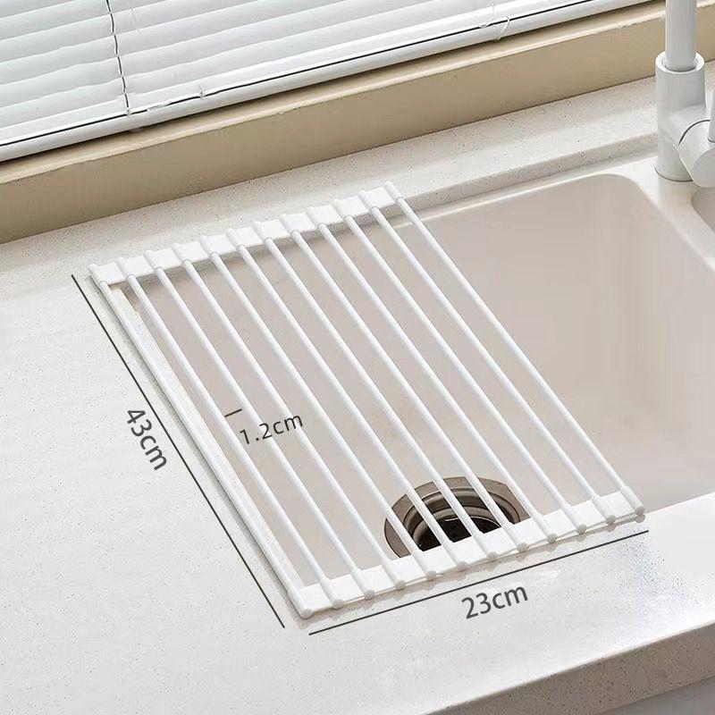 Silicone Drain Rack Sink Bracket Drain Rack Kitchen Drain Pad Water Filter Thermal Insulation Multi Power Roller Blind Folding