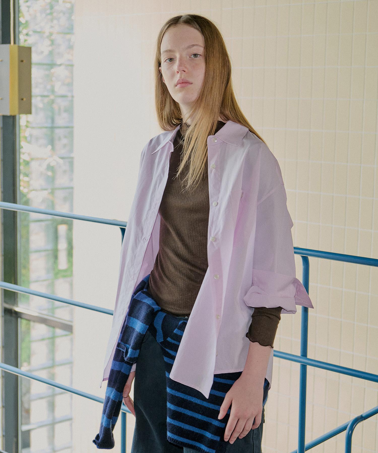Awi Stripe Overfit Shirt_L Violet Light Violet/Ff