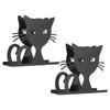 2pcs Metal Napkin Holder Innovative Hollow Out Cat Shape Paper Napkin Holder for Kitchen Hotel Resta