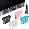 Protective C-shaped Charging Port Cover with Cleaning Brush - Suitable for iPhone 15